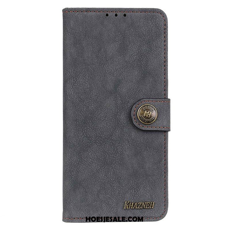 Folio-hoesje voor iPhone 13 Pro Khazneh Retro Split Kunstleer