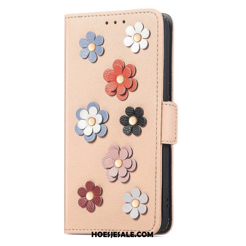 Folio-hoesje voor iPhone 14 Decoratieve Bloemen