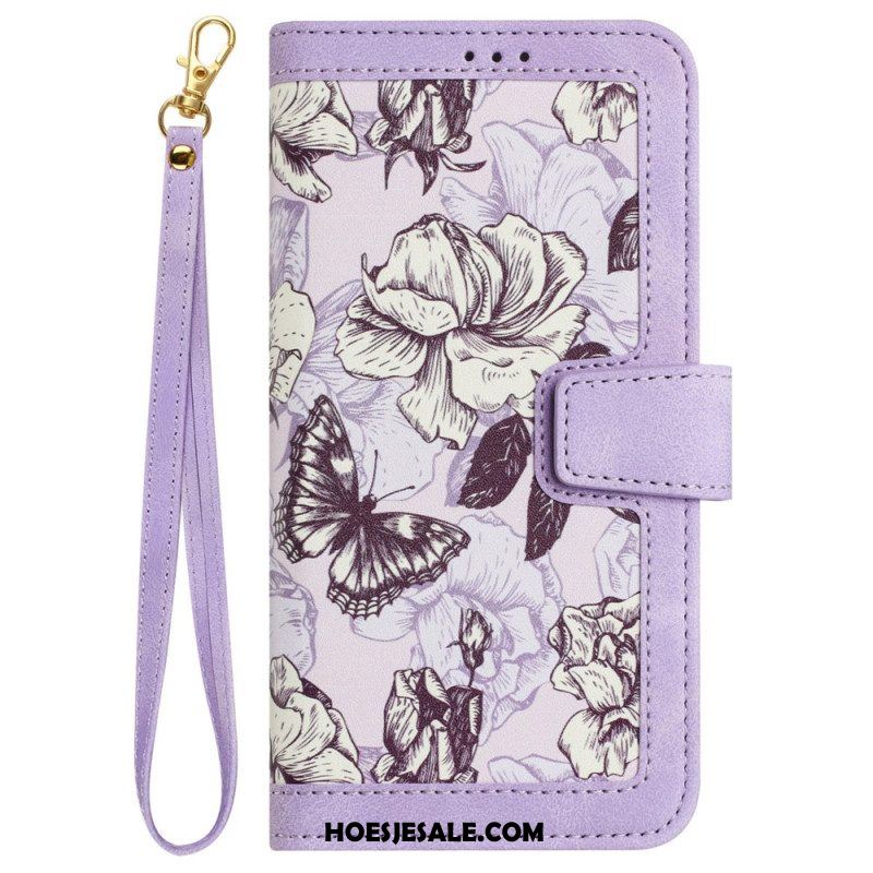 Folio-hoesje voor iPhone 15 Pro Max Luxe Bloemen