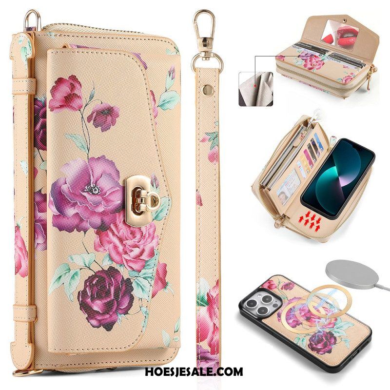 Hoesje Flip Case voor iPhone 15 Pro Compleet Accessoire Met Afneembare Schaal