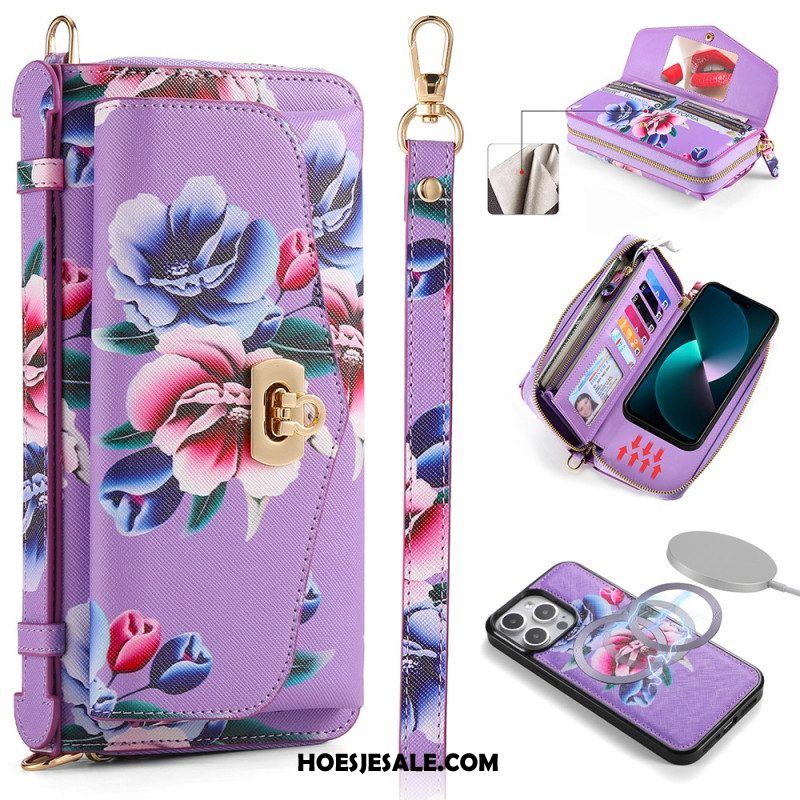 Hoesje Flip Case voor iPhone 15 Pro Compleet Accessoire Met Afneembare Schaal