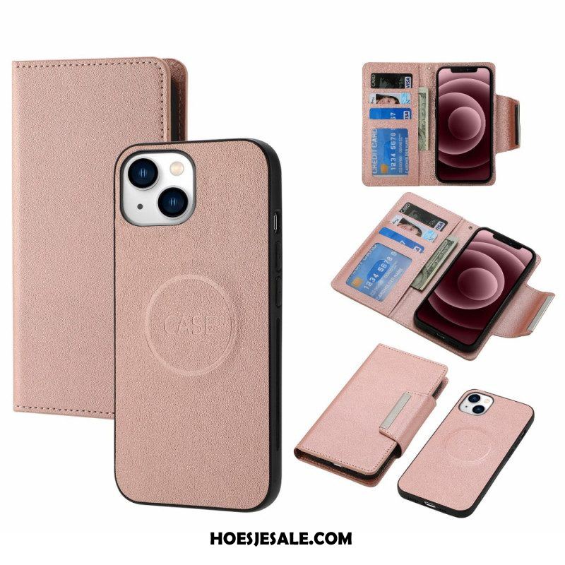 Hoesje Folio-hoesje voor iPhone 15 Plus Magnetisch Afneembaar Omhulsel