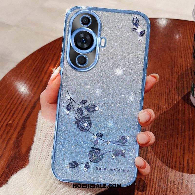 Hoesje Huawei Nova 12s Bloemen En Strasssteentjes