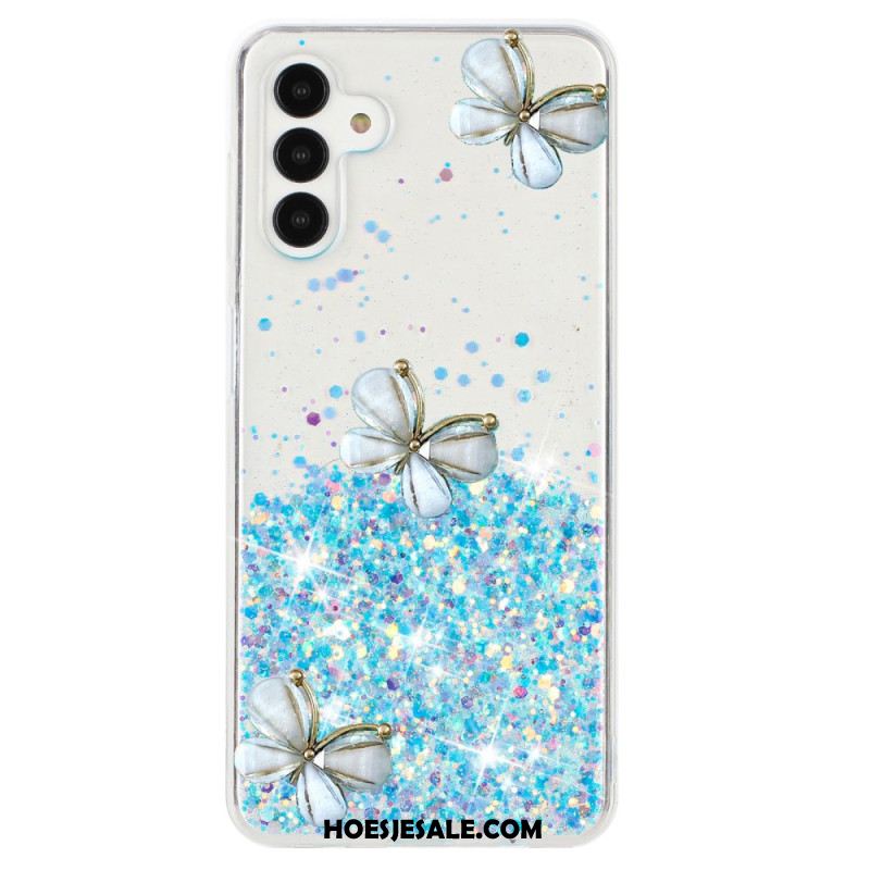 Hoesje Samsung Galaxy S24 Fe Fosforescerende 3d-vlinders