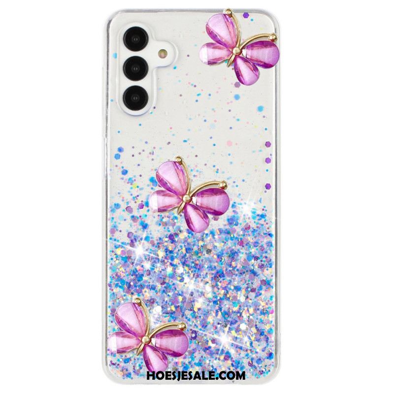 Hoesje Samsung Galaxy S24 Fe Fosforescerende 3d-vlinders