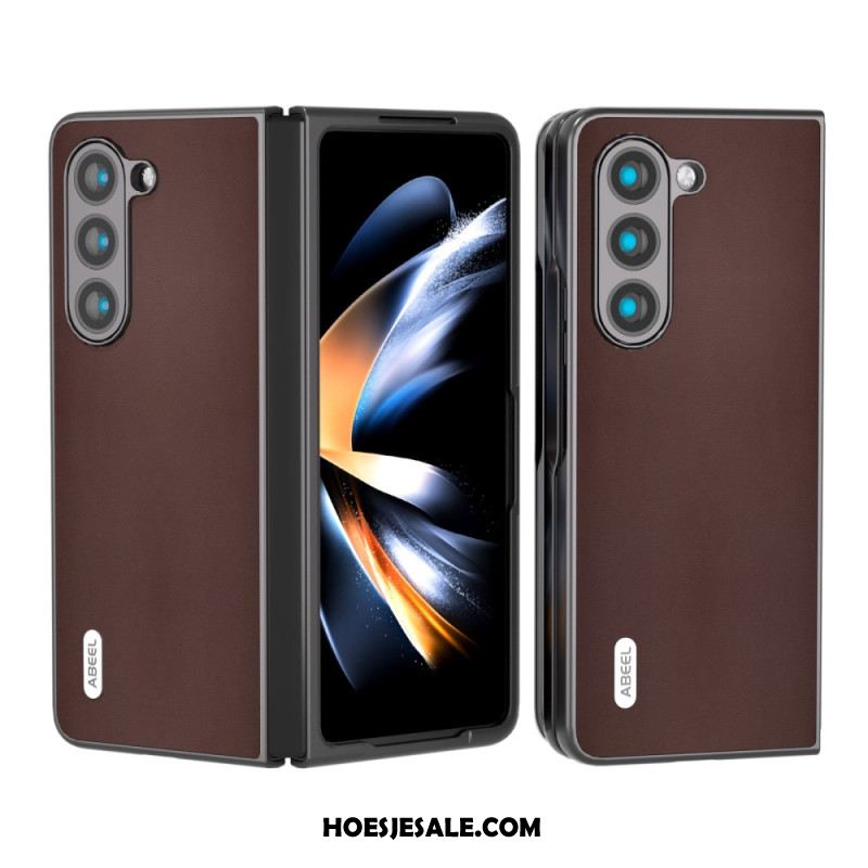 Hoesje Samsung Galaxy Z Fold 5 Echt Abeel-leer