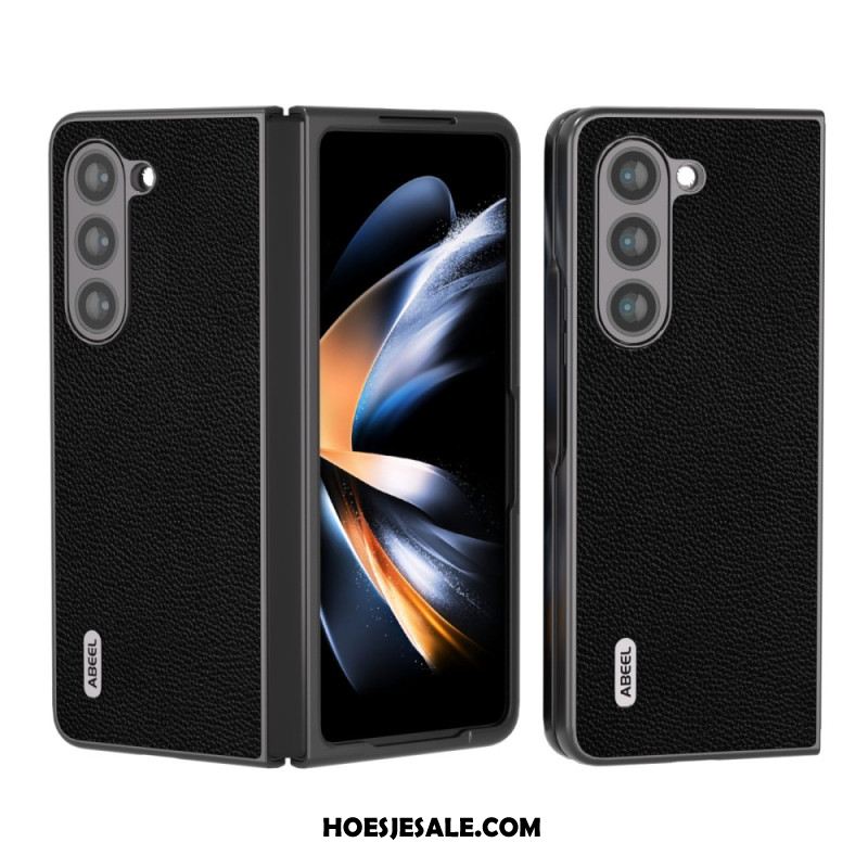 Hoesje Samsung Galaxy Z Fold 5 Getextureerd Leer