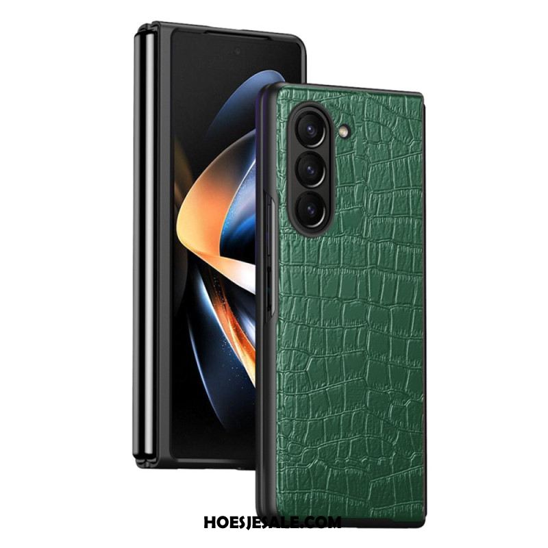 Hoesje Samsung Galaxy Z Fold 5 Krokodillenleer Stijl