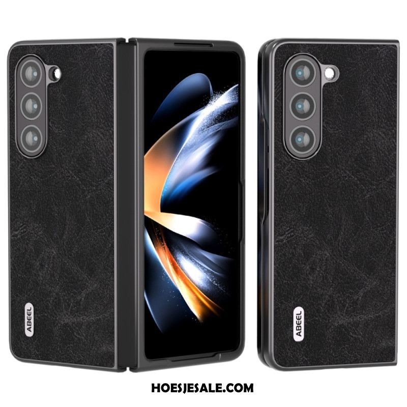 Hoesje Samsung Galaxy Z Fold 5 Litchi Kunstleer Abeel