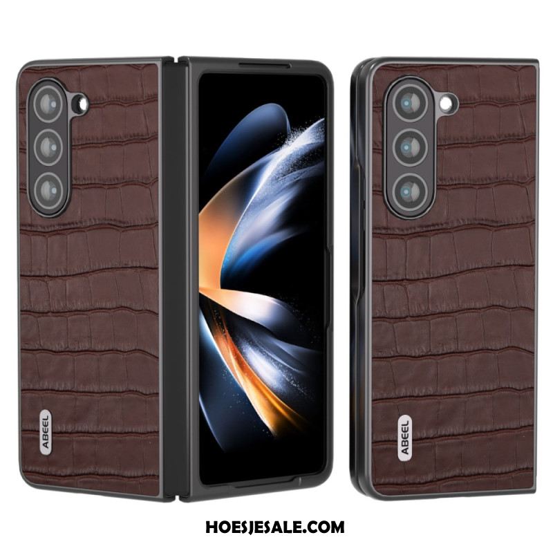 Hoesje Samsung Galaxy Z Fold 6 Krokodiltextuur Abeel Bescherming Hoesje