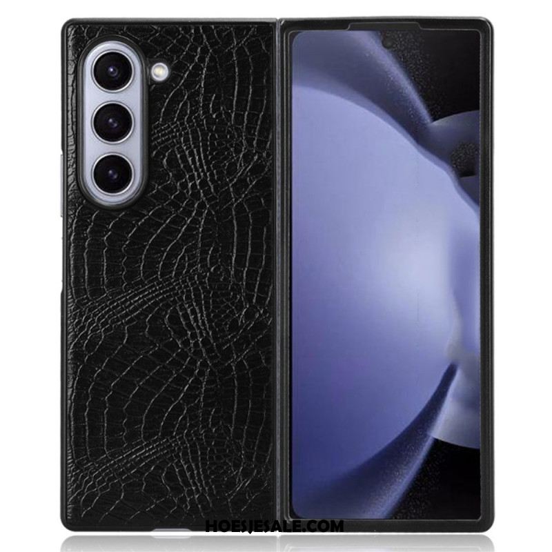 Hoesje Samsung Galaxy Z Fold 6 Ledereffect Bescherming Hoesje