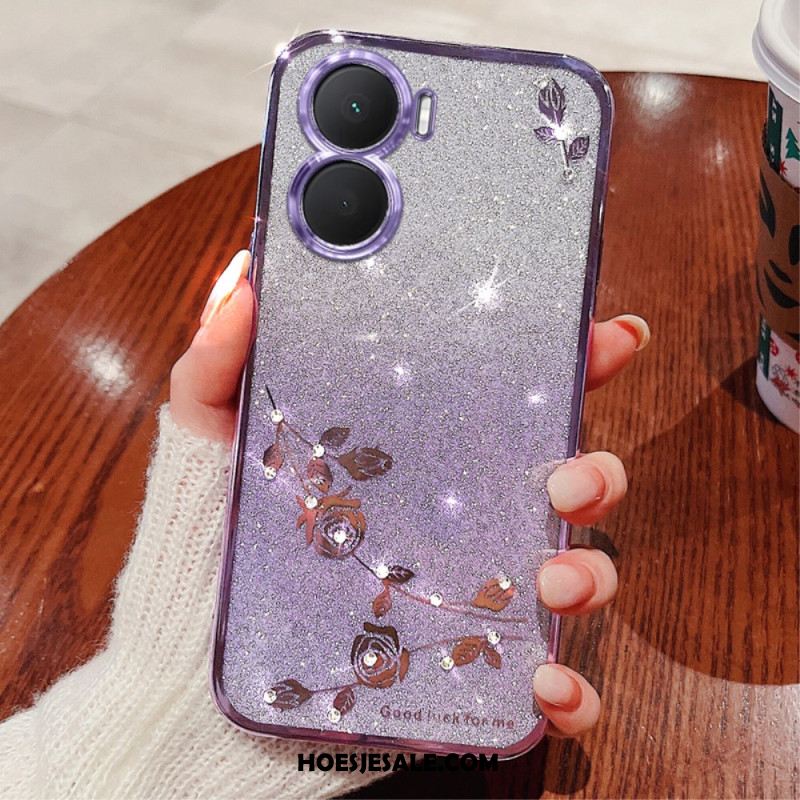 Hoesje Voor Huawei Nova 12 Se Bloemen En Strasssteentjes Kadem