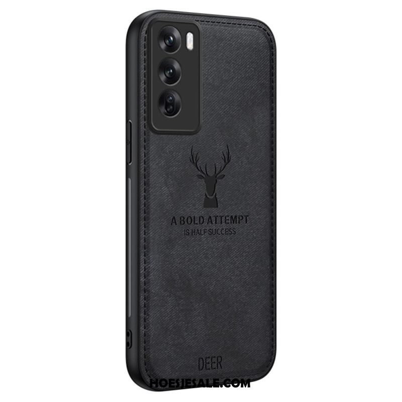 Hoesje Voor Oppo Reno 12 5g Stoftextuur Hertenpatroon