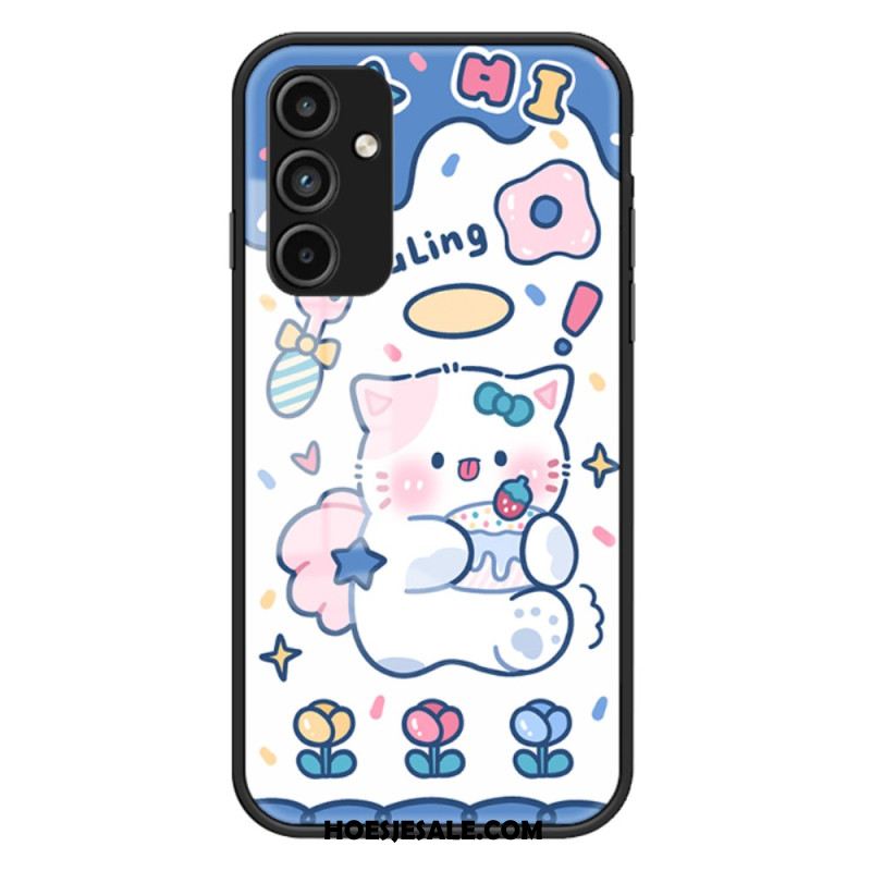 Hoesje Voor Samsung Galaxy A15 Cartoon Gehard Glas