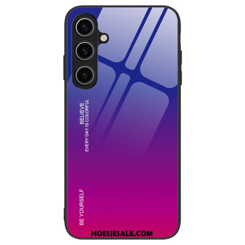 Hoesje Voor Samsung Galaxy A55 5g Wees Jezelf Gehard Glas