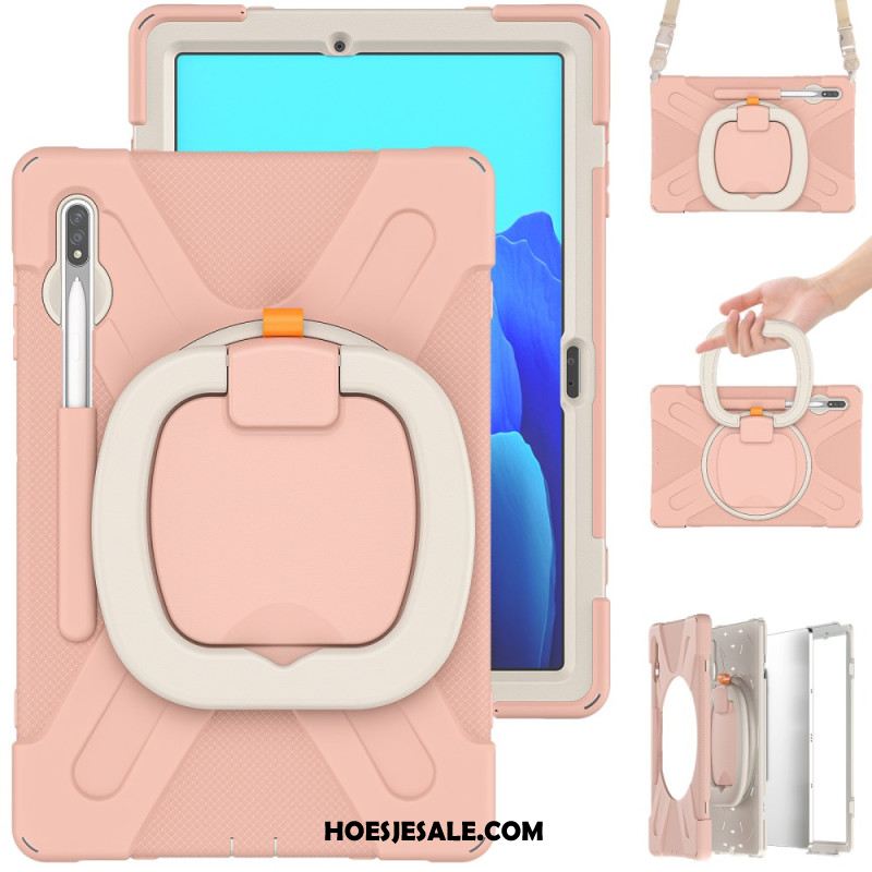 Hoesje Voor Samsung Galaxy Tab S9 Plus Draaibare Steun Met Riem