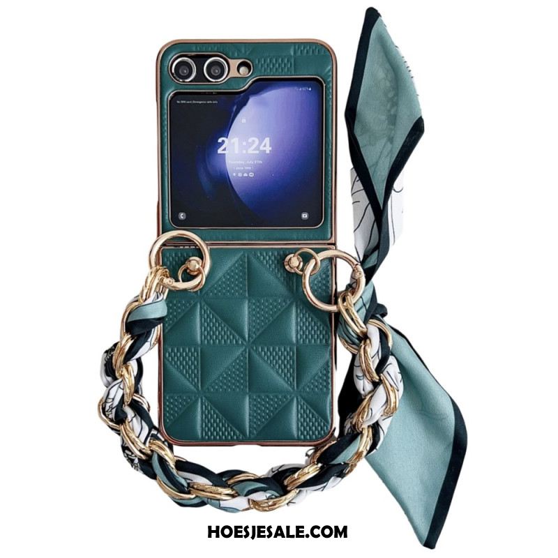 Hoesje Voor Samsung Galaxy Z Flip 6 Gewatteerde Armband