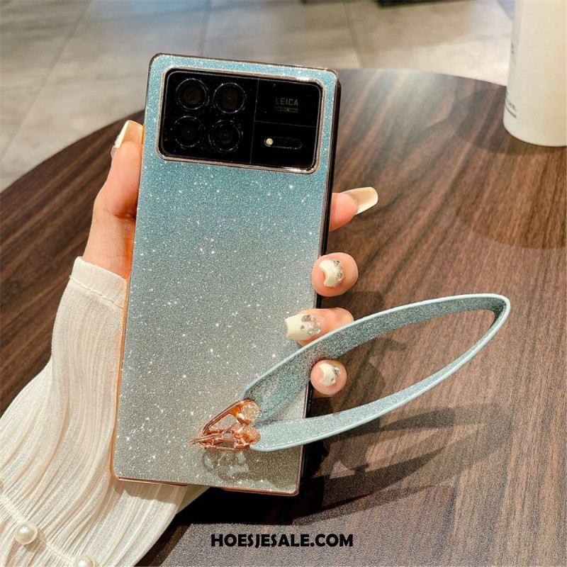 Hoesje Voor Xiaomi Mix Fold 3 Pailletten Met Bandjes