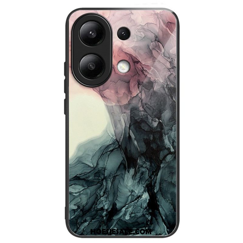 Hoesje Voor Xiaomi Redmi Note 13 4g Marmerpatroon Gehard Glas