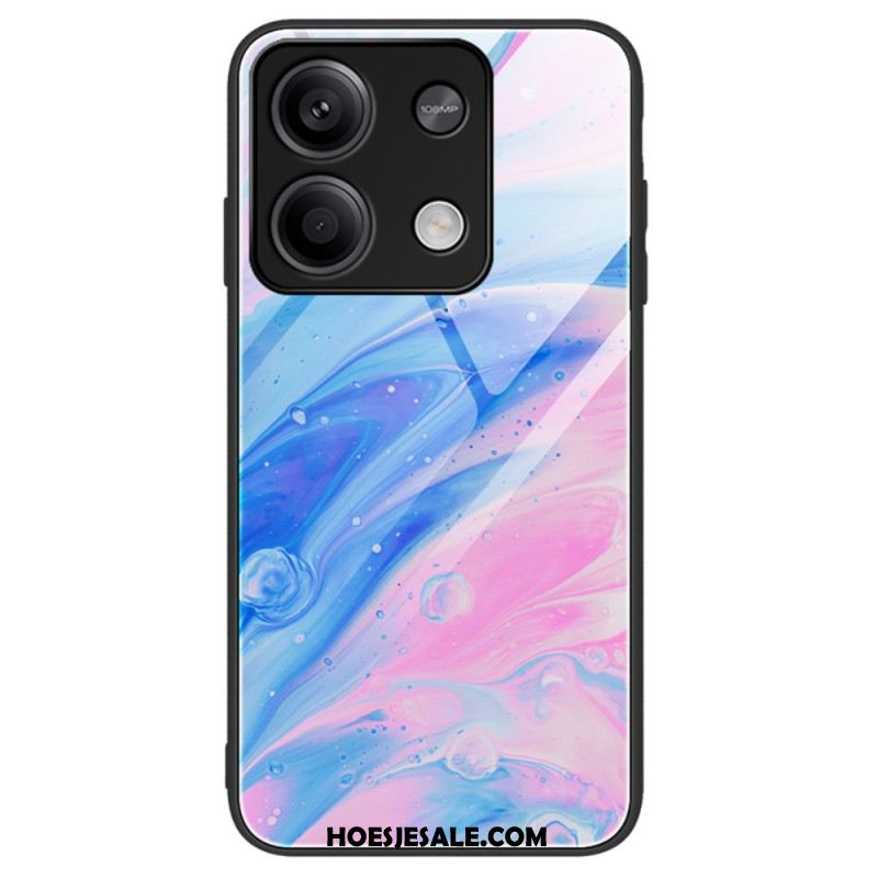 Hoesje Voor Xiaomi Redmi Note 13 5g Gehard Glas Met Marmerpatroon