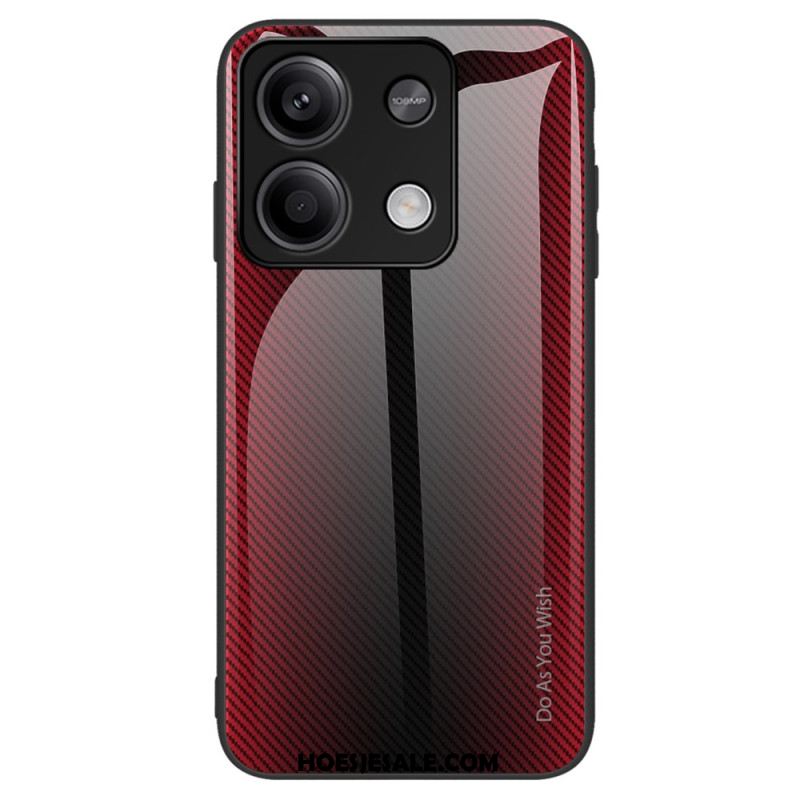 Hoesje Voor Xiaomi Redmi Note 13 5g Koolstofvezel Gehard Glas