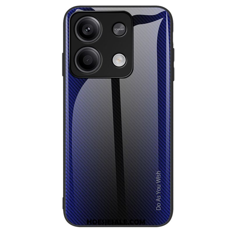 Hoesje Voor Xiaomi Redmi Note 13 5g Koolstofvezel Gehard Glas