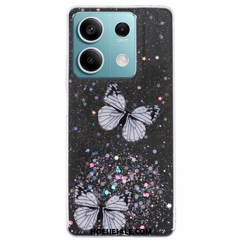 Hoesje Voor Xiaomi Redmi Note 13 5g Vlinders Glitteren