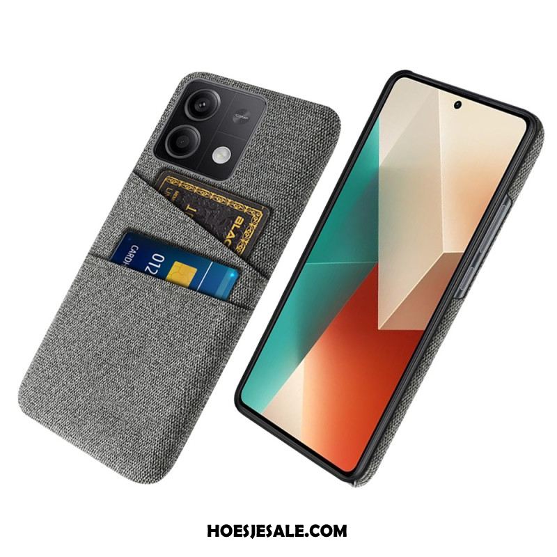 Hoesje Xiaomi Redmi Note 13 5g Dubbele Kaarthouder Van Stof