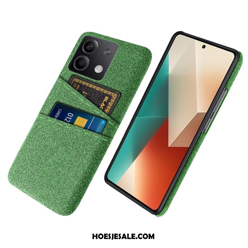 Hoesje Xiaomi Redmi Note 13 5g Dubbele Kaarthouder Van Stof