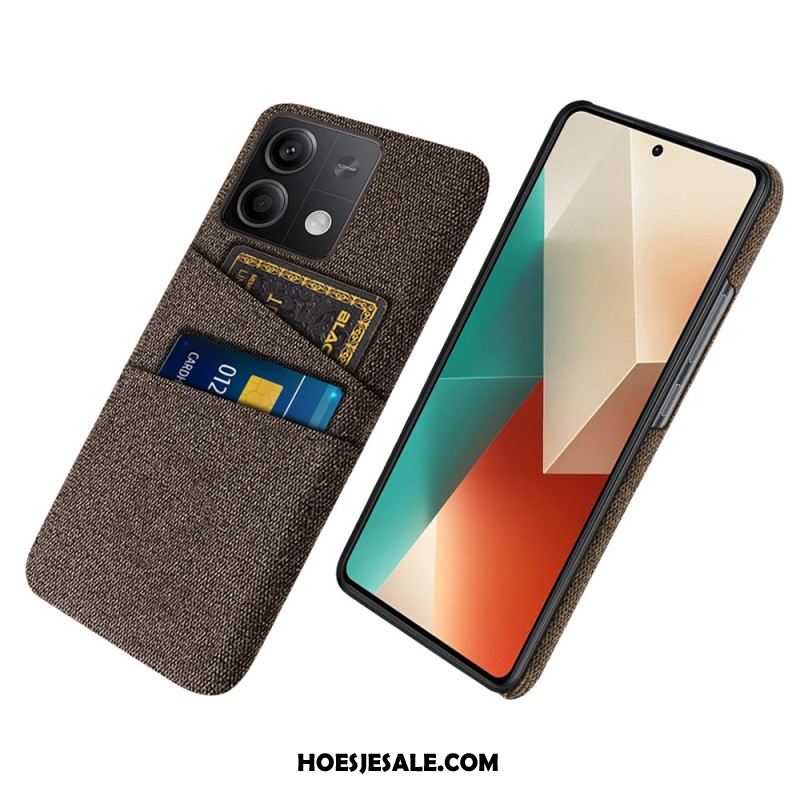 Hoesje Xiaomi Redmi Note 13 5g Dubbele Kaarthouder Van Stof