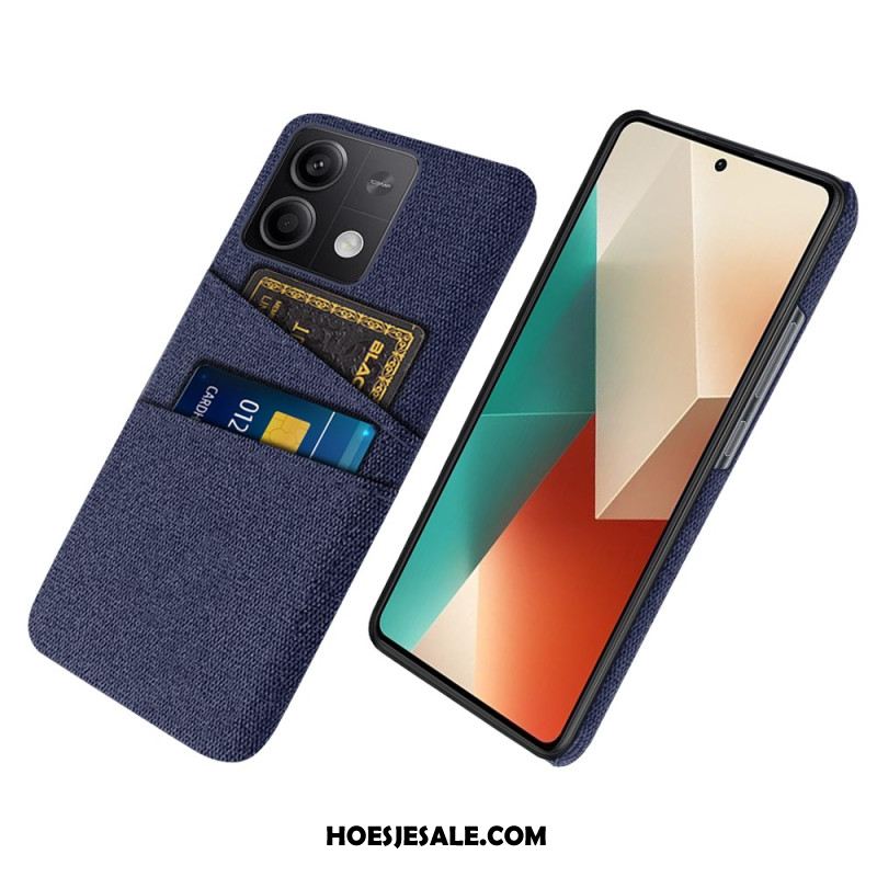 Hoesje Xiaomi Redmi Note 13 5g Dubbele Kaarthouder Van Stof