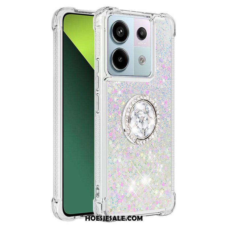 Hoesje Xiaomi Redmi Note 13 Pro 5g Glitterringhouder Bescherming Hoesje