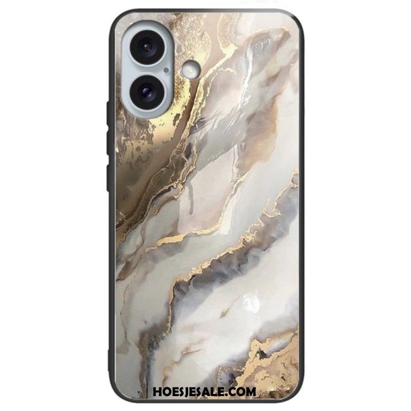 Hoesje iPhone 16 Plus Patroon Van Gehard Glas