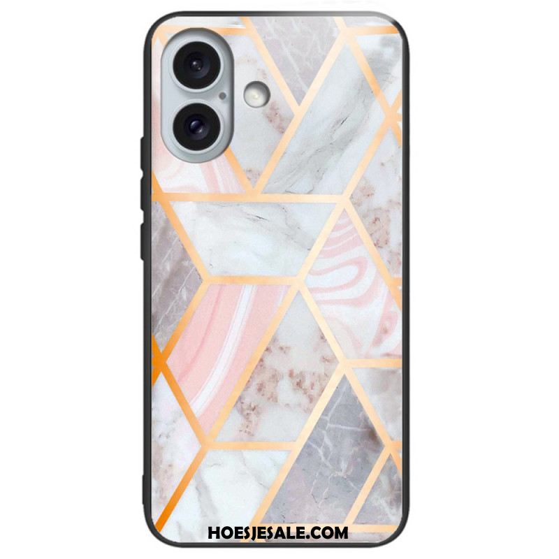 Hoesje iPhone 16 Plus Patroon Van Gehard Glas