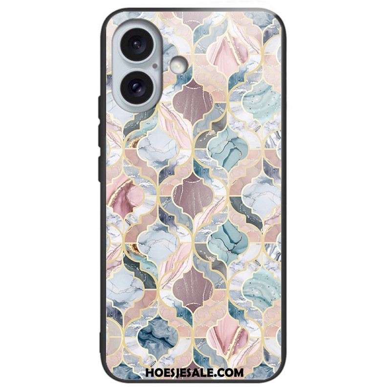 Hoesje iPhone 16 Plus Patroon Van Gehard Glas