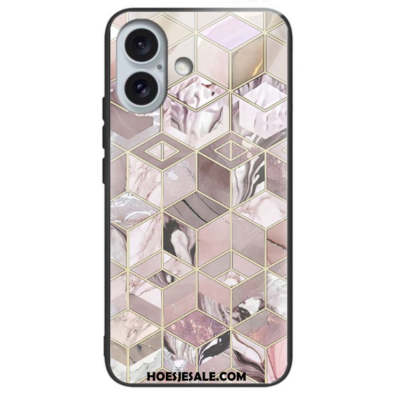 Hoesje iPhone 16 Plus Patroon Van Gehard Glas