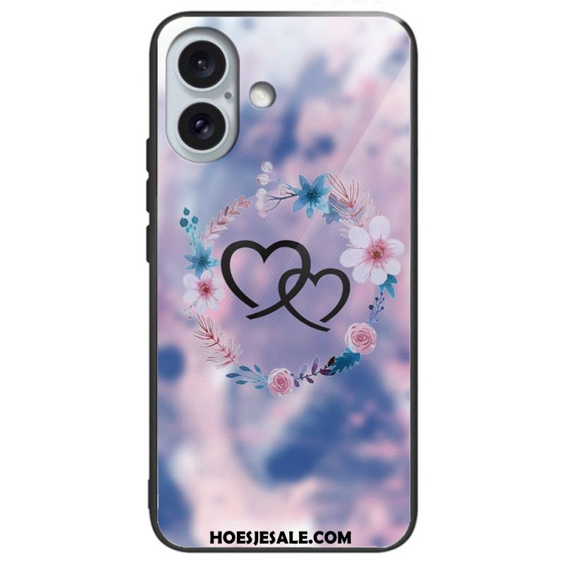 Hoesje iPhone 16 Plus Patroon Van Gehard Glas