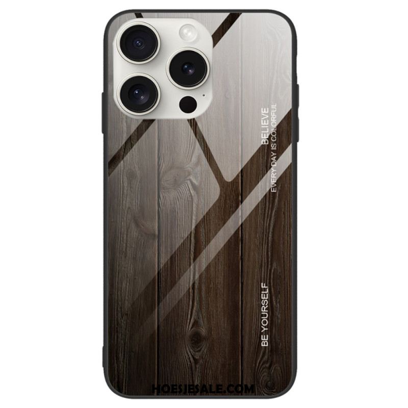 Hoesje iPhone 16 Pro Gehard Glasvezelhout Bescherming Hoesje