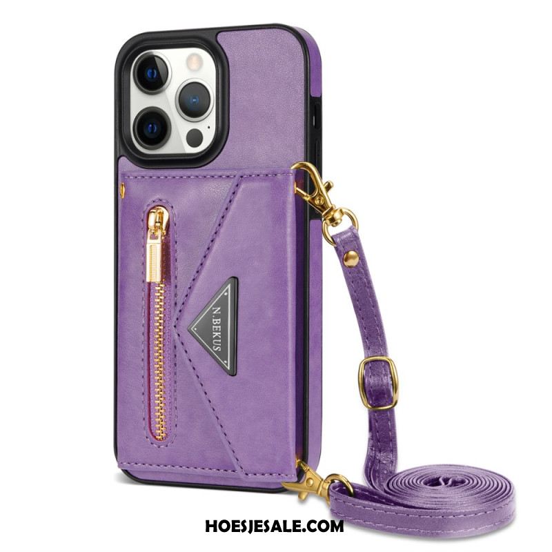 Hoesje iPhone 16 Pro Portemonnee En Schouderband N.bekus