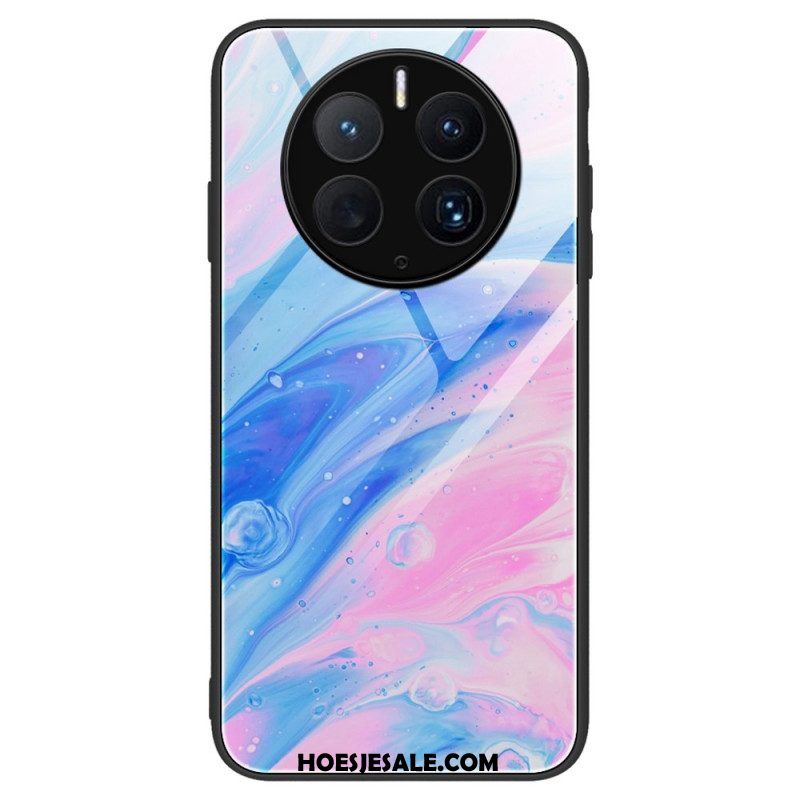 Hoesje voor Huawei Mate 50 Pro Stijlvol Marmer Gehard Glas