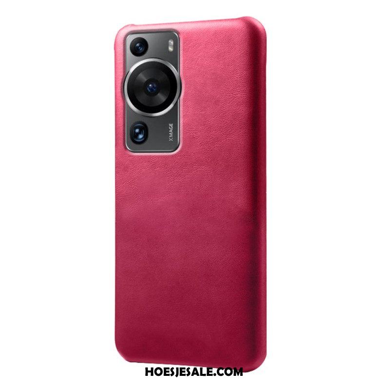 Hoesje voor Huawei P60 Pro Ledereffect