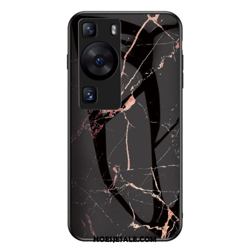 Hoesje voor Huawei P60 Pro Marmer Gehard Glas