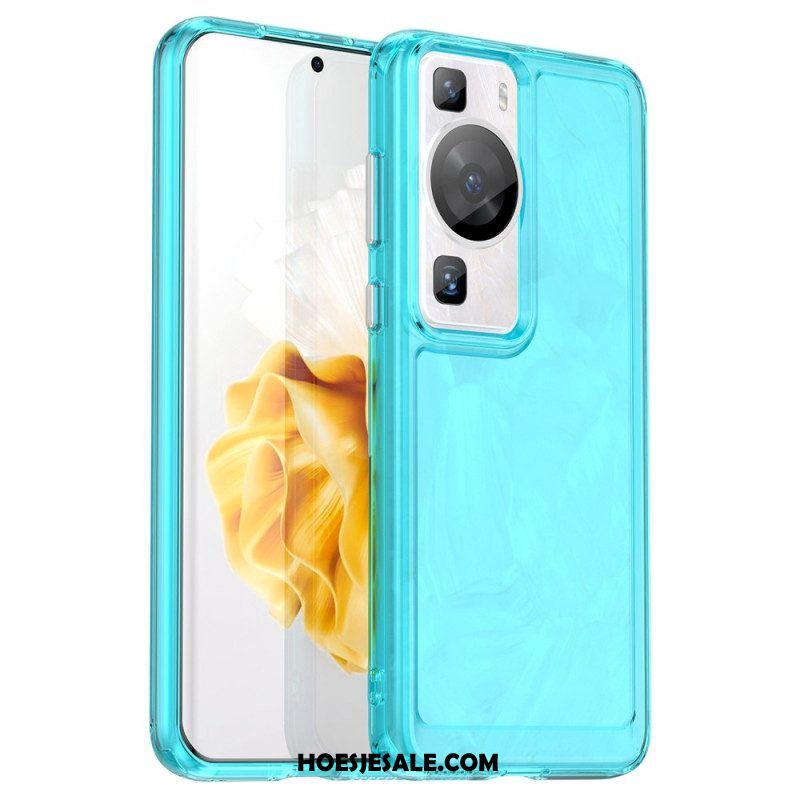 Hoesje voor Huawei P60 Pro Transparante Candy-serie