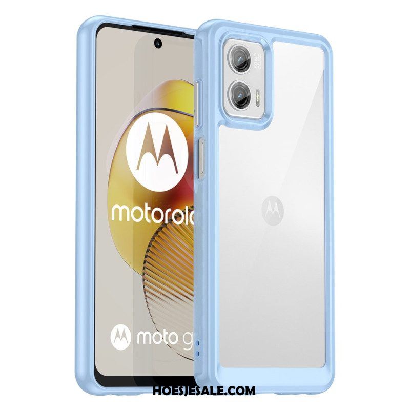 Hoesje voor Moto G73 5G Transparante Hybride