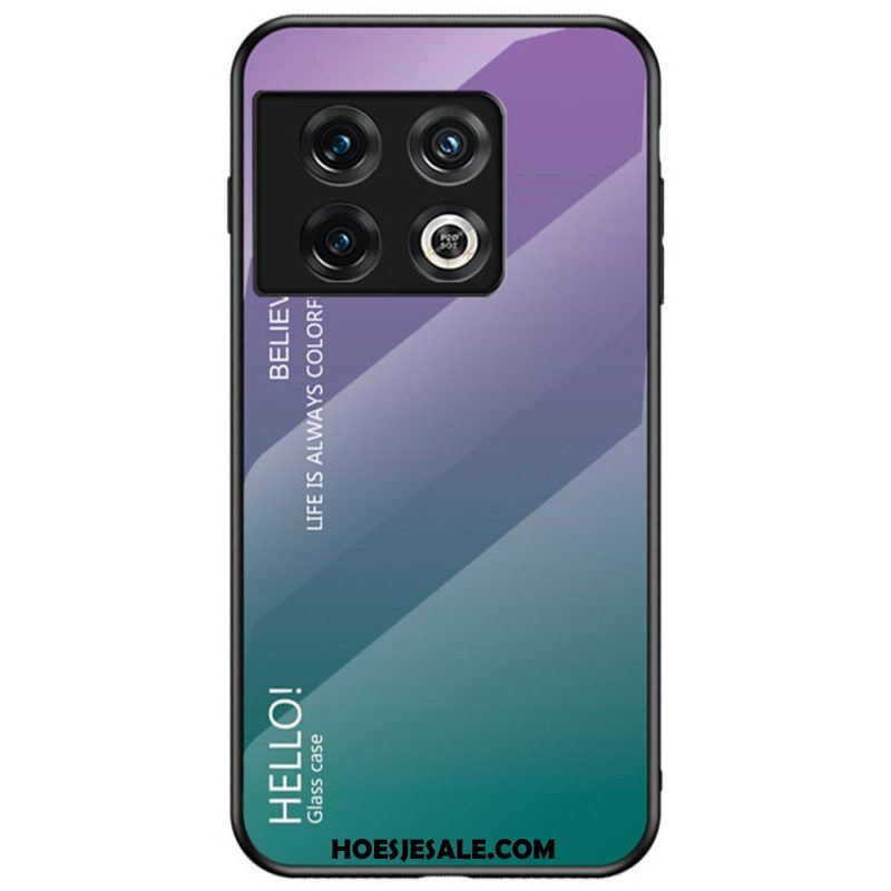 Hoesje voor OnePlus 10 Pro 5G Gehard Glas Hallo