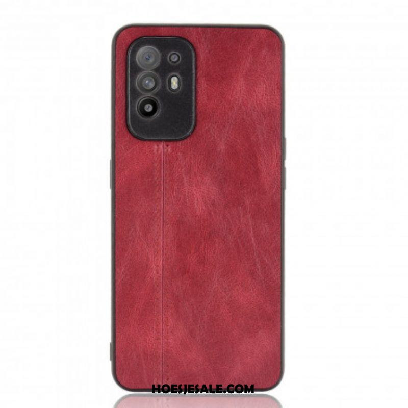 Hoesje voor Oppo A94 5G Couture-leereffect