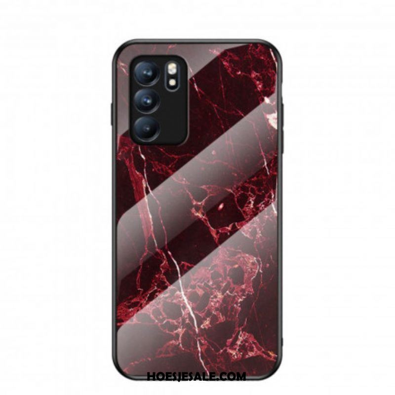 Hoesje voor Oppo Reno 6 5G Premium Kleuren Gehard Glas