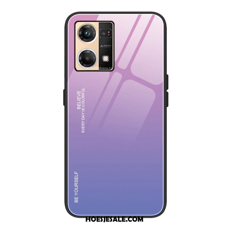 Hoesje voor Oppo Reno 7 Gehard Glas Wees Jezelf