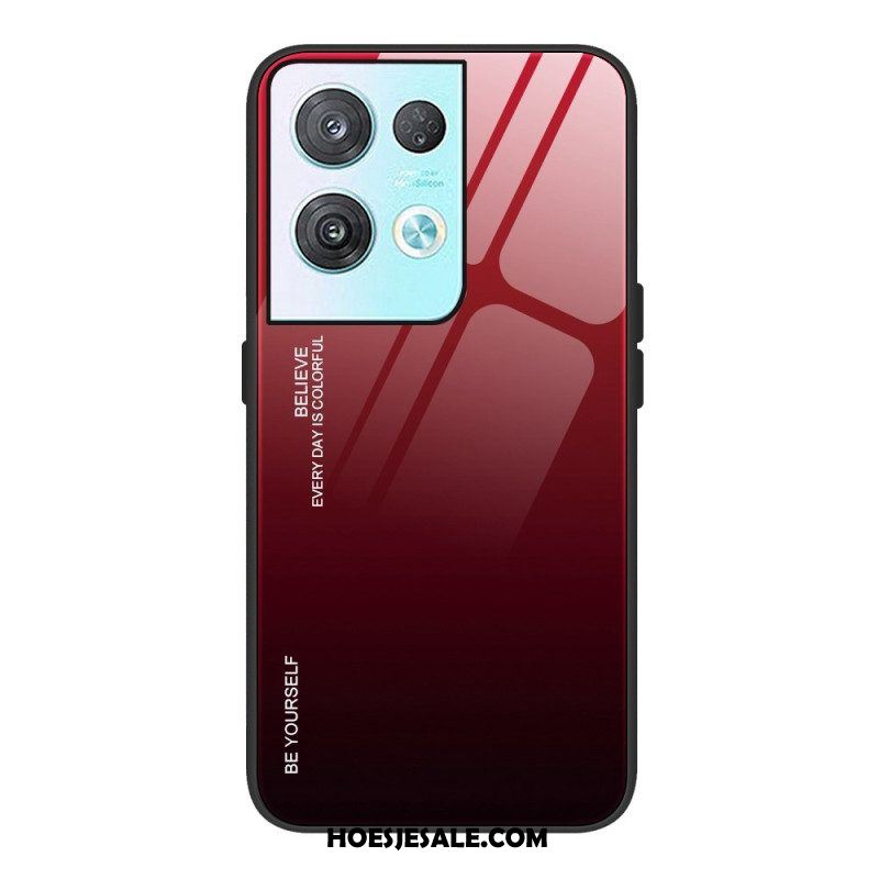 Hoesje voor Oppo Reno 8 Gehard Glas Wees Jezelf