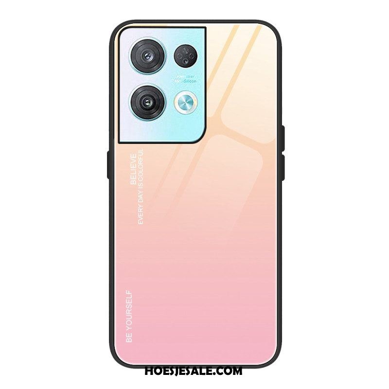 Hoesje voor Oppo Reno 8 Gehard Glas Wees Jezelf